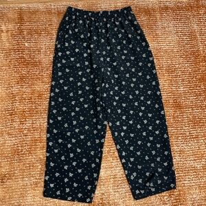 Vintage looking paisley black pants